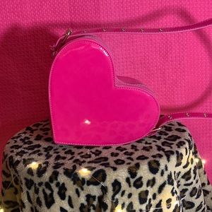 Hot pink heart purse